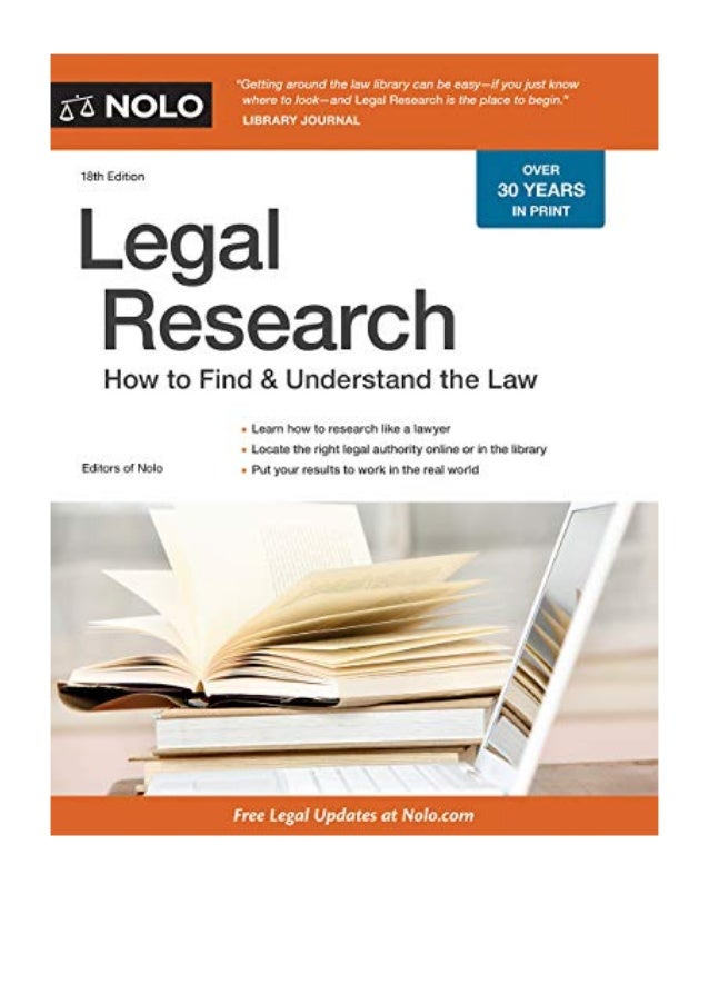 Legal Research: How to Find & Understand the Law